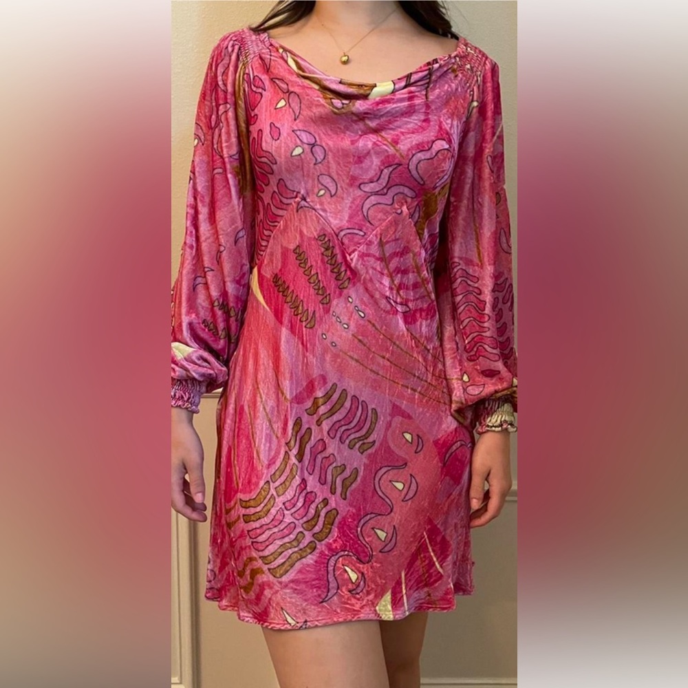 Rixo Women's Pink and
Yellow Dress